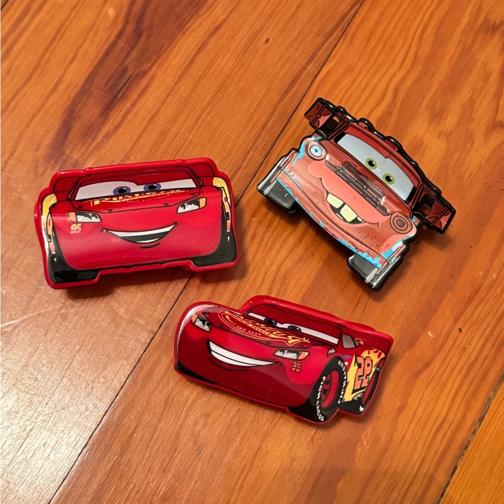 Disney Cars Lightning McQueen & Mater Hair Clips in Red and Brown